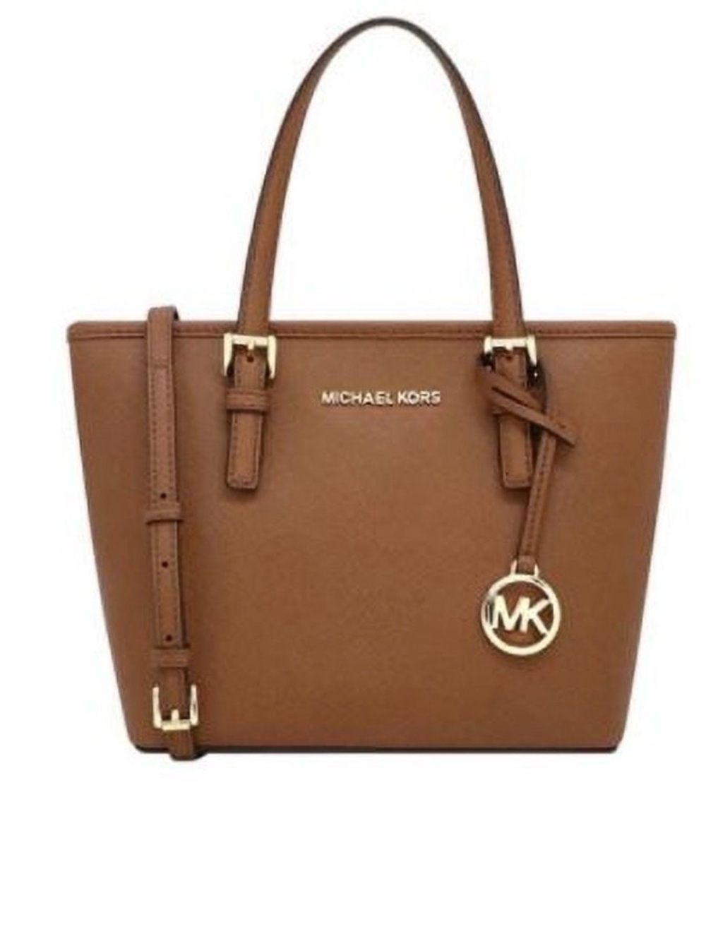 Michael Kors Jet Set Travel XS Brown Saffiano Leather Tote